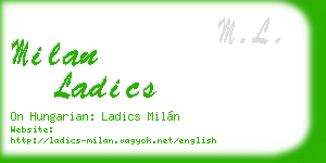 milan ladics business card
